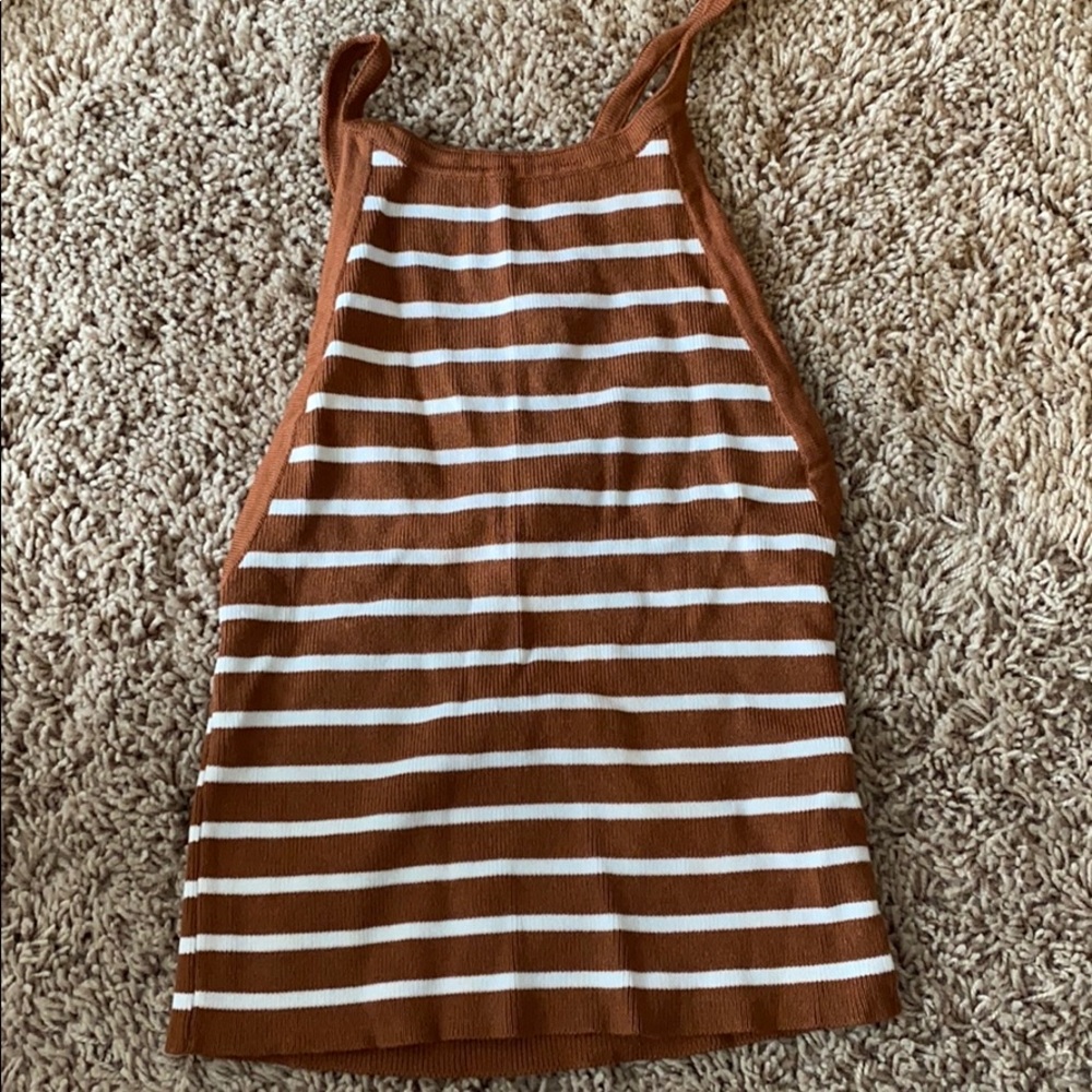 high neck low back crop